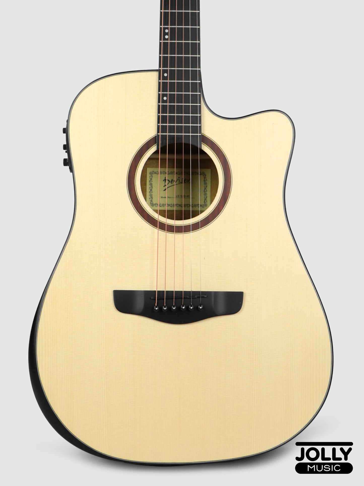 Deviser LS-570 EQ Dreadnought Acoustic-Electric Guitar