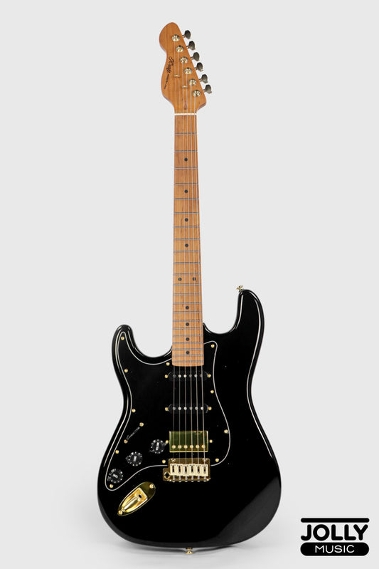 Jcraft S-3HC PRO LEFT HAND HSS Strat Roasted Maple - Black