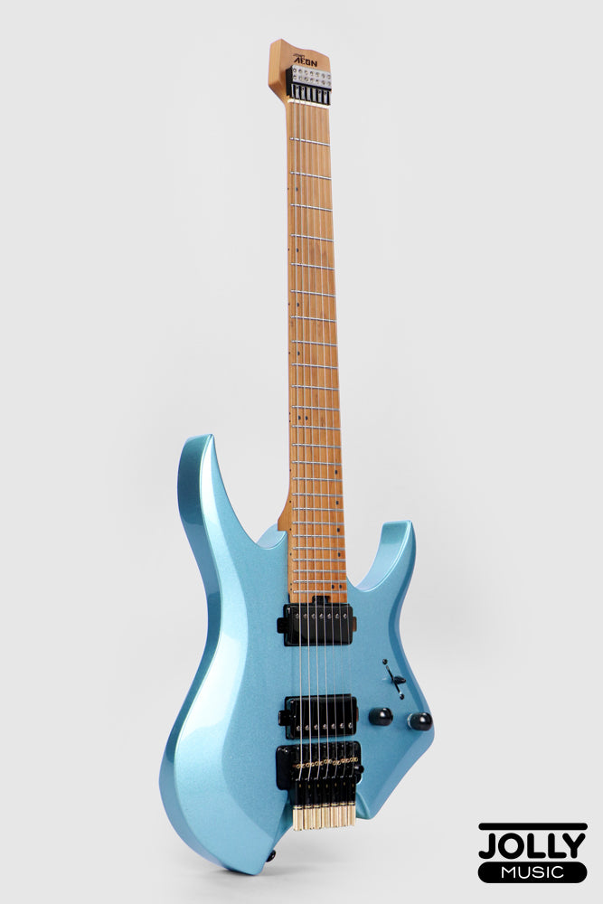 JCraft Aeon Headless 7-Str Trem Electric Guitar HT7-3 - Lake Placid Blue