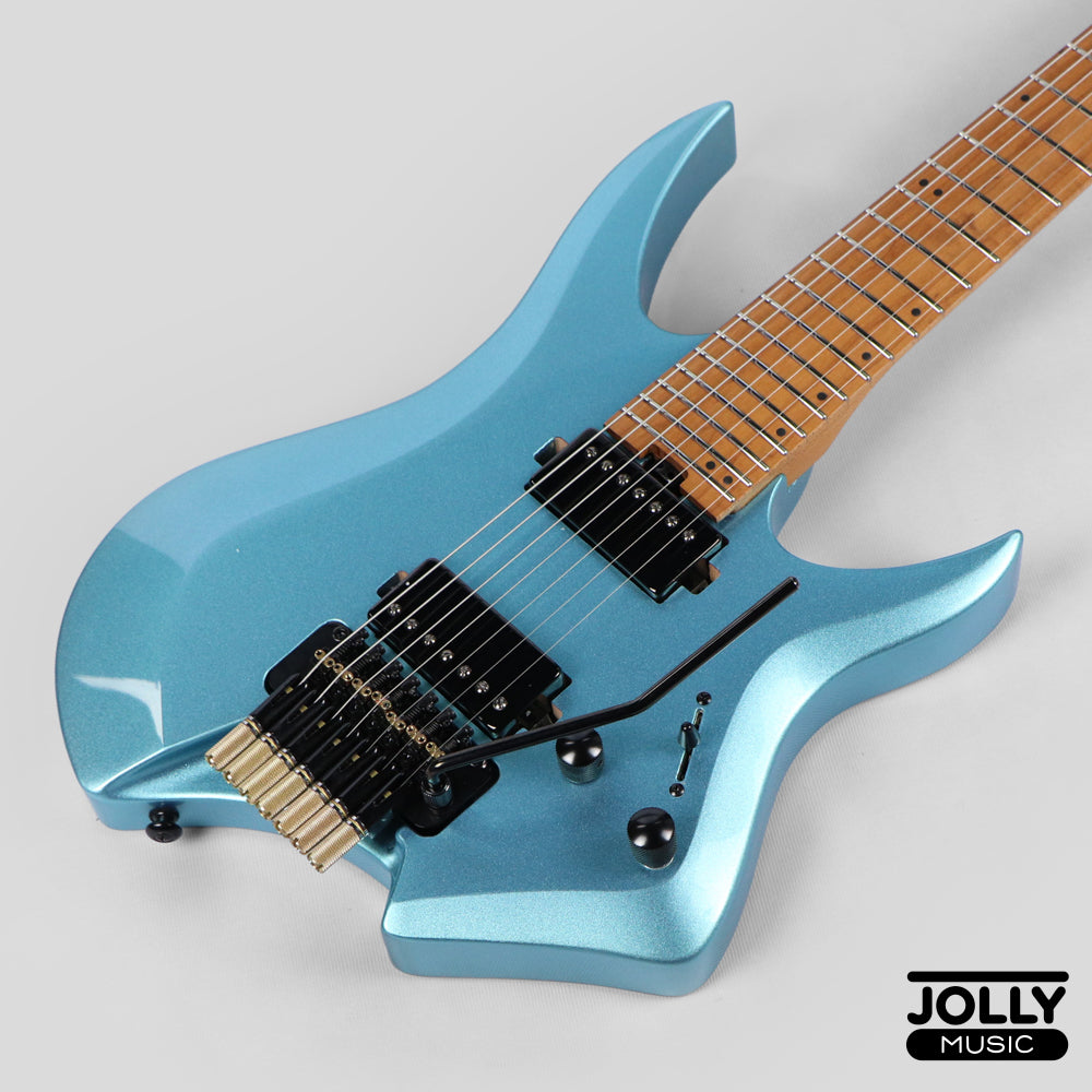 JCraft Aeon Headless 7-Str Trem Electric Guitar HT7-3 - Lake Placid Blue