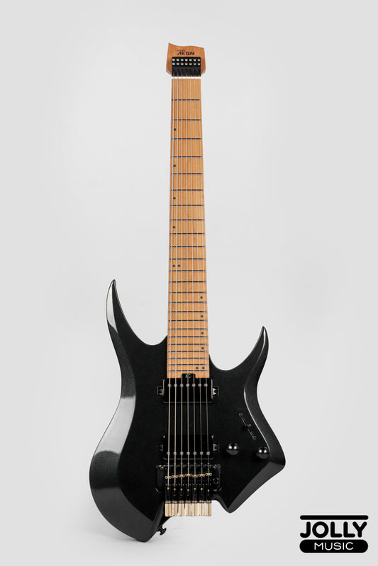 JCraft Aeon Headless 7-Str Trem Electric Guitar HT7-3 - Black Metallic