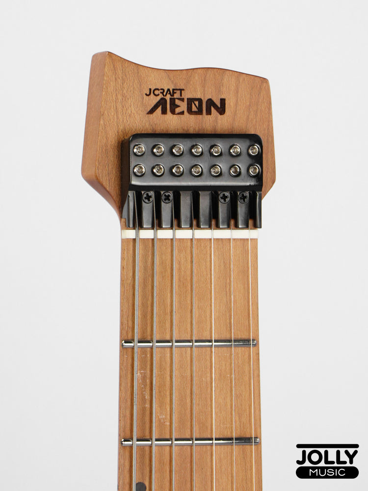 JCraft Aeon Headless 7-Str Trem Electric Guitar HT7-3 - Black Metallic