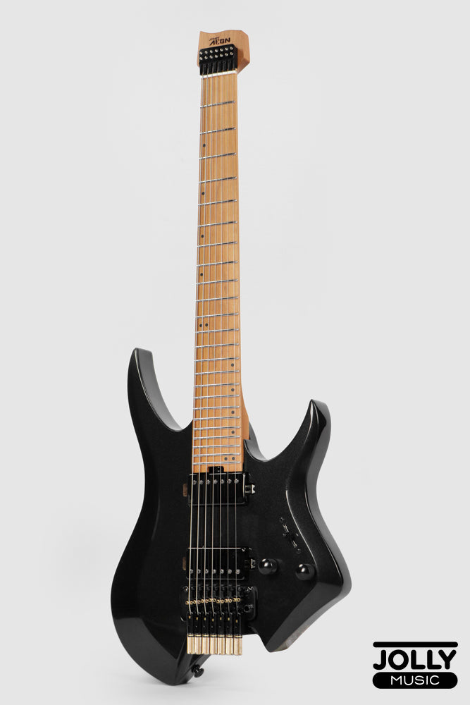 JCraft Aeon Headless 7-Str Trem Electric Guitar HT7-3 - Black Metallic