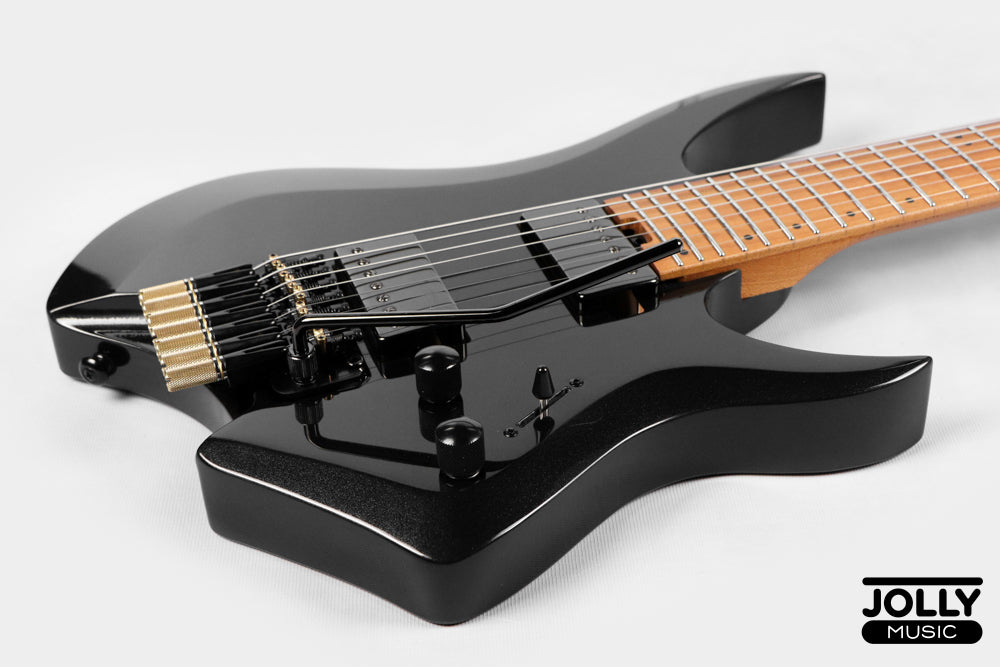 JCraft Aeon Headless 7-Str Trem Electric Guitar HT7-3 - Black Metallic