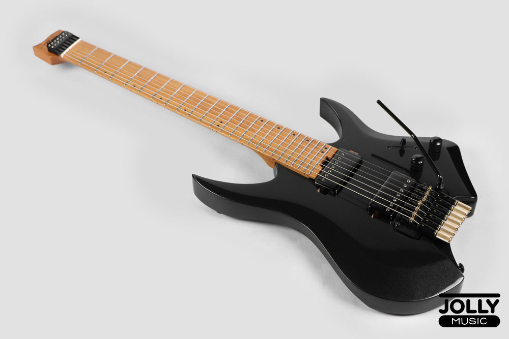 JCraft Aeon Headless 7-Str Trem Electric Guitar HT7-3 - Black Metallic