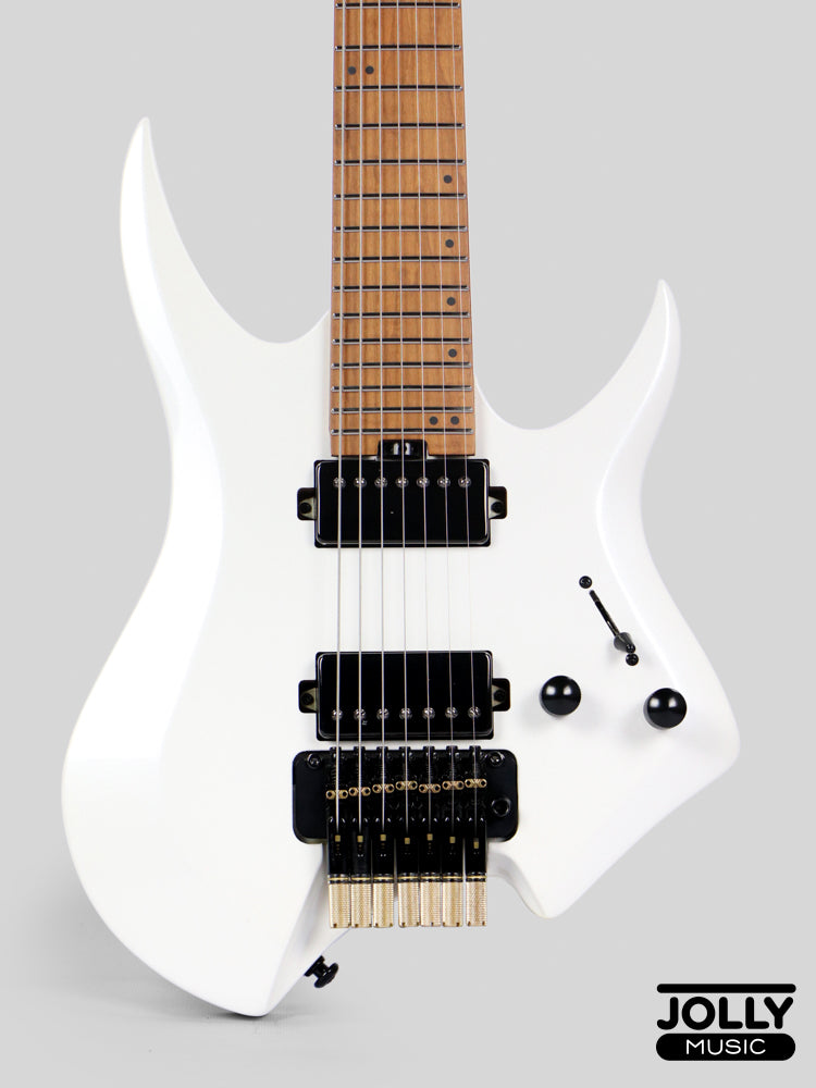 JCraft Aeon Headless 7-Str Trem Electric Guitar HT7-3 - Pearl White Metallic