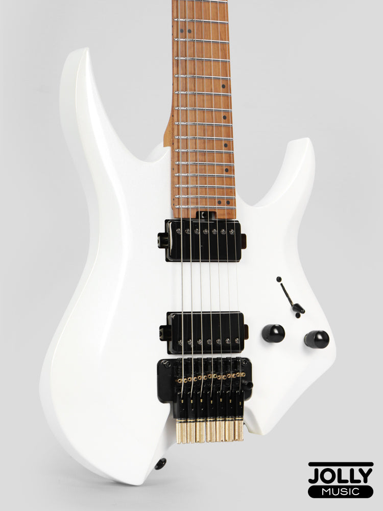 JCraft Aeon Headless 7-Str Trem Electric Guitar HT7-3 - Pearl White Metallic