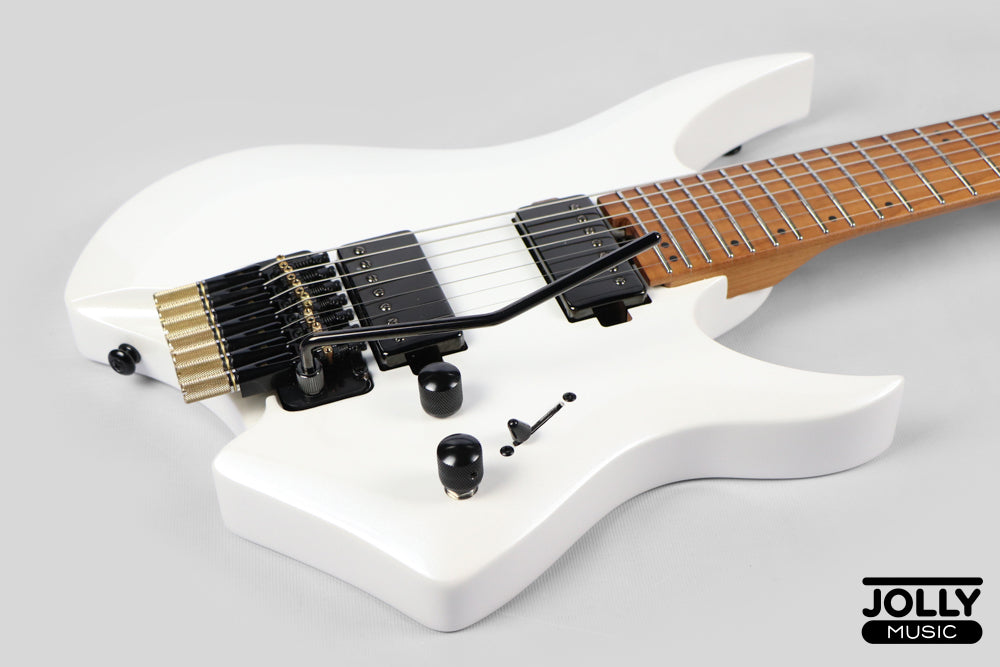 JCraft Aeon Headless 7-Str Trem Electric Guitar HT7-3 - Pearl White Metallic