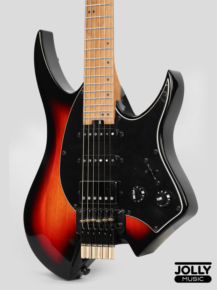JCraft Aeon Headless Fusion HSS Electric Guitar HTP-3 - Sunburst