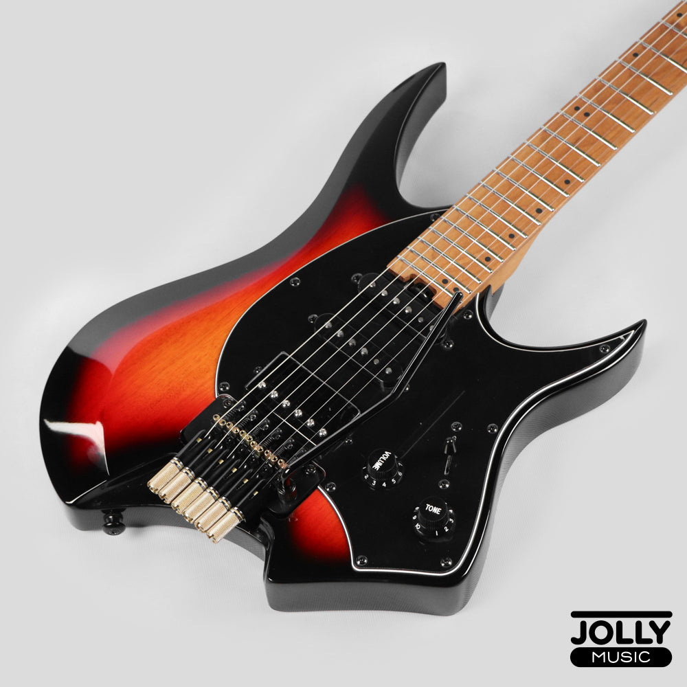 JCraft Aeon Headless Fusion HSS Electric Guitar HTP-3 - Sunburst