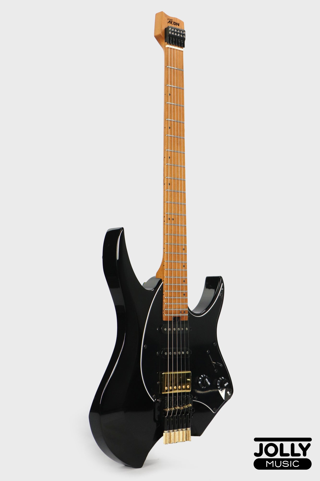 JCraft Aeon Headless Fusion HSS Electric Guitar HTP-3 - Black Gold