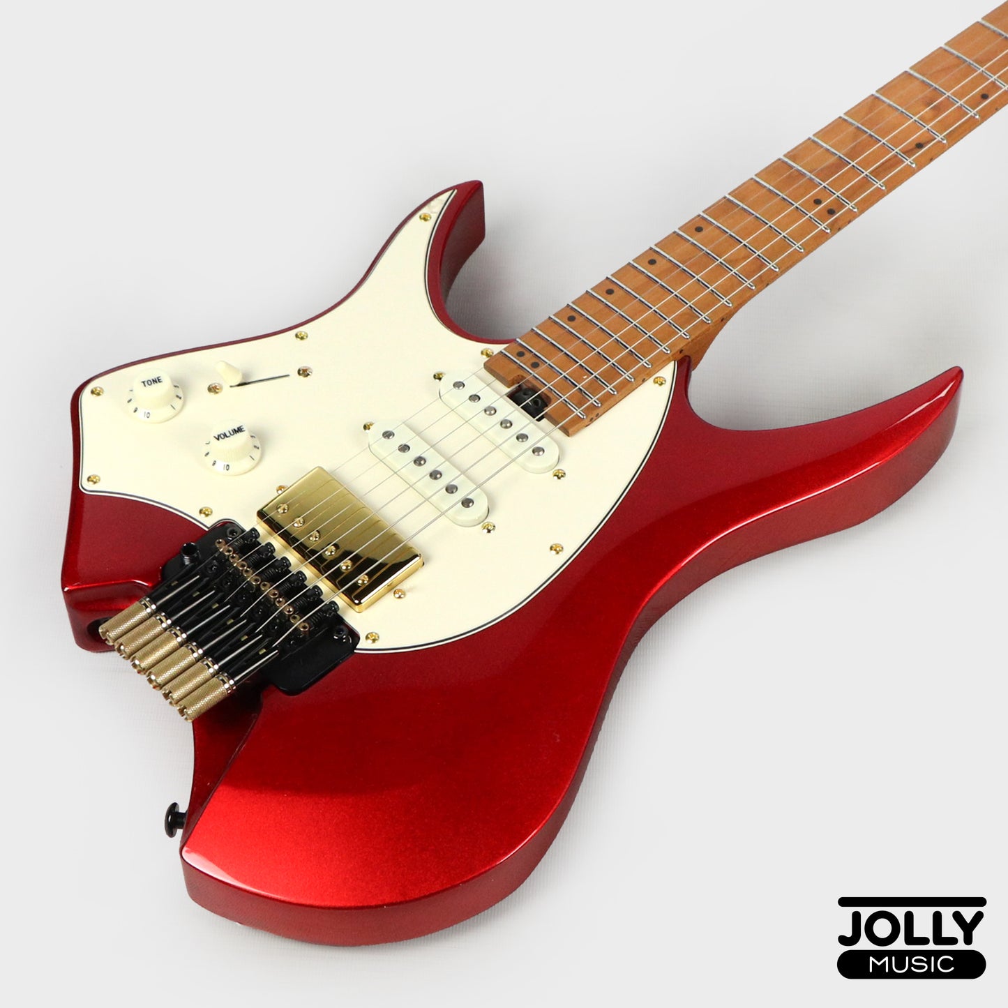 JCraft Aeon Headless Fusion HSS LEFT HAND HTP-3 LH - Metallic Red