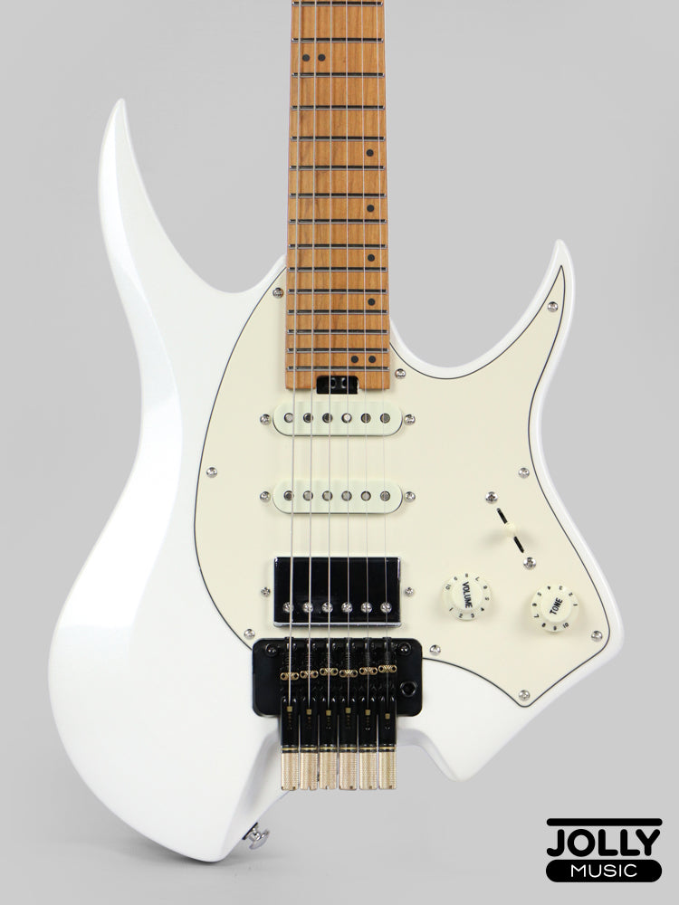 JCraft Aeon Headless Fusion HSS Electric Guitar HTP-3 - Pearl White Metallic