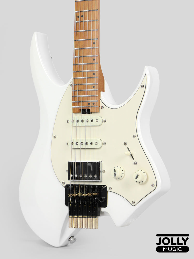 JCraft Aeon Headless Fusion HSS Electric Guitar HTP-3 - Pearl White Metallic