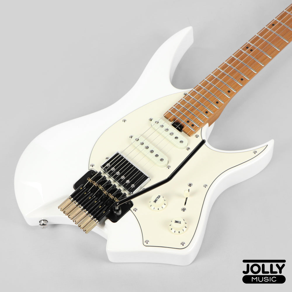 JCraft Aeon Headless Fusion HSS Electric Guitar HTP-3 - Pearl White Metallic