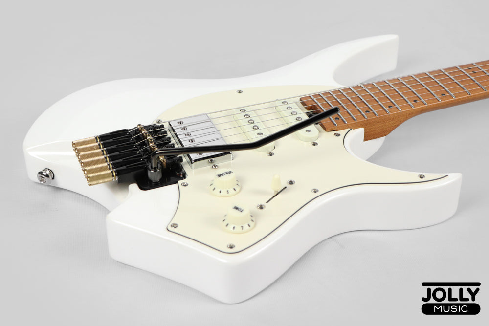 JCraft Aeon Headless Fusion HSS Electric Guitar HTP-3 - Pearl White Metallic
