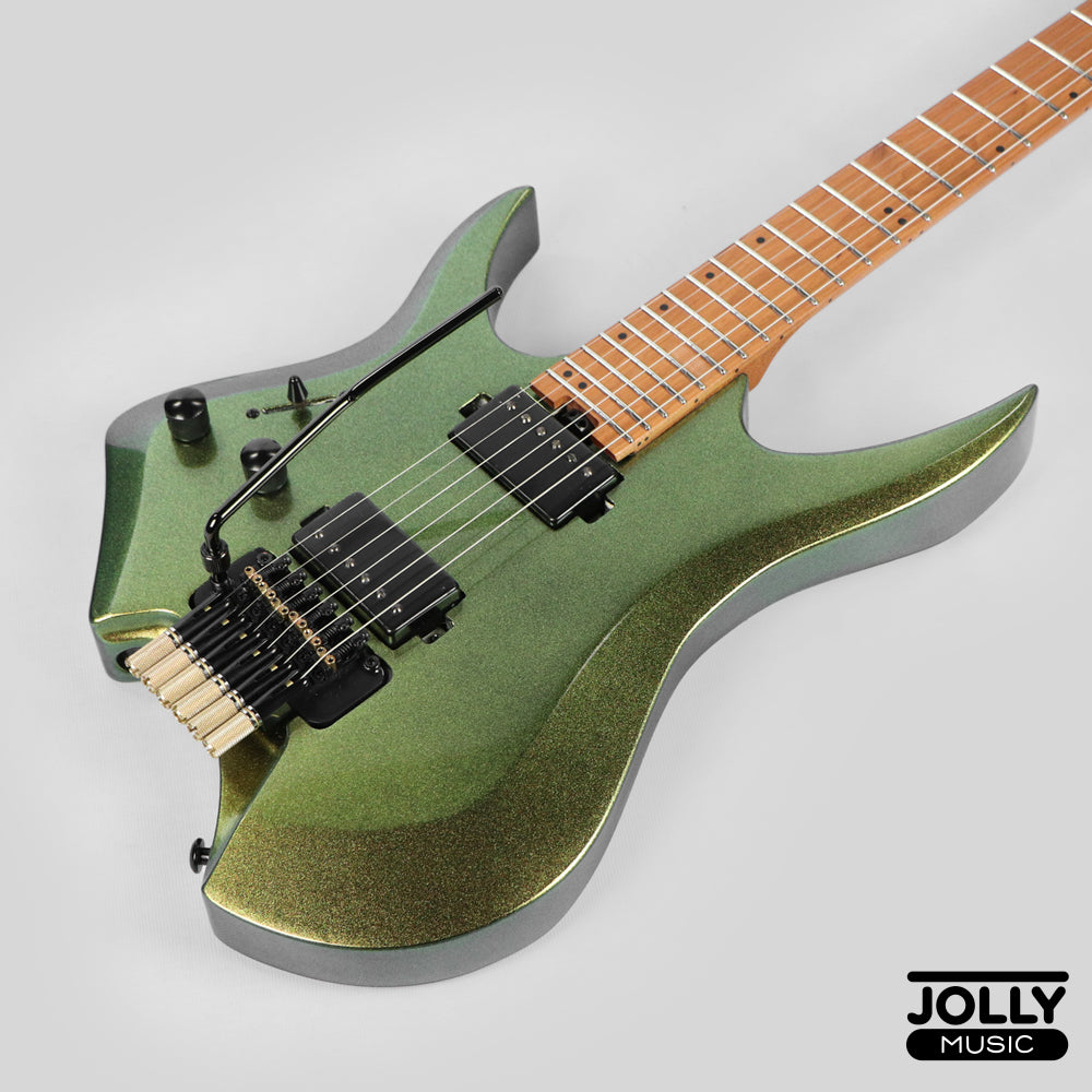 JCraft Aeon Headless Trem LEFT HAND HTR-3 LH - Green Chameleon