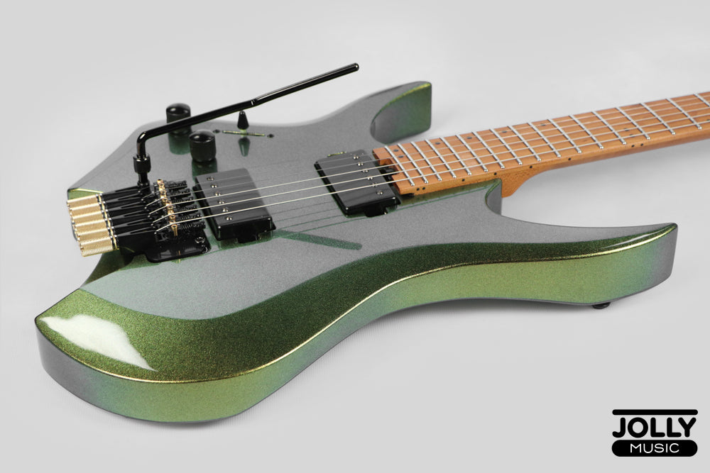 JCraft Aeon Headless Trem LEFT HAND HTR-3 LH - Green Chameleon