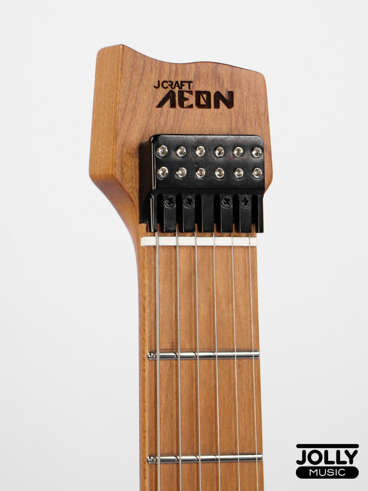 JCraft Aeon Headless Electric Guitar Locking Tremolo Stainless HTR-3 - Pearl White Metallic