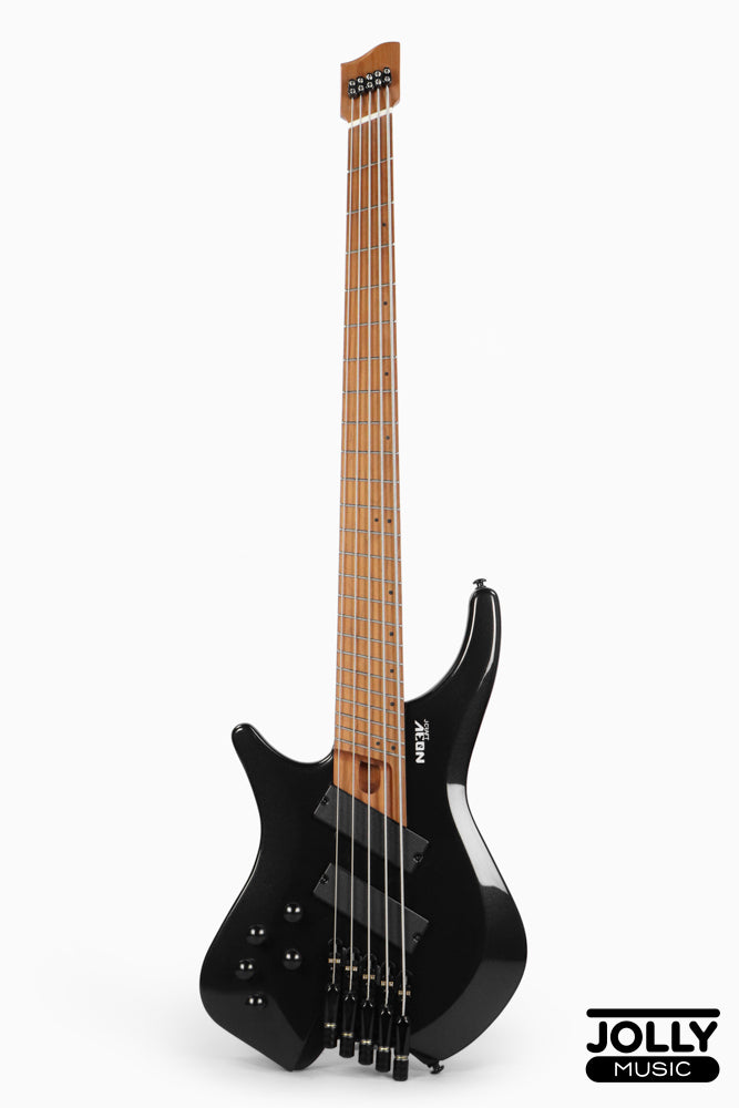 JCraft Aeon Headless LEFT HAND Bass 5-String HBM-3-5 LH - Black Metallic