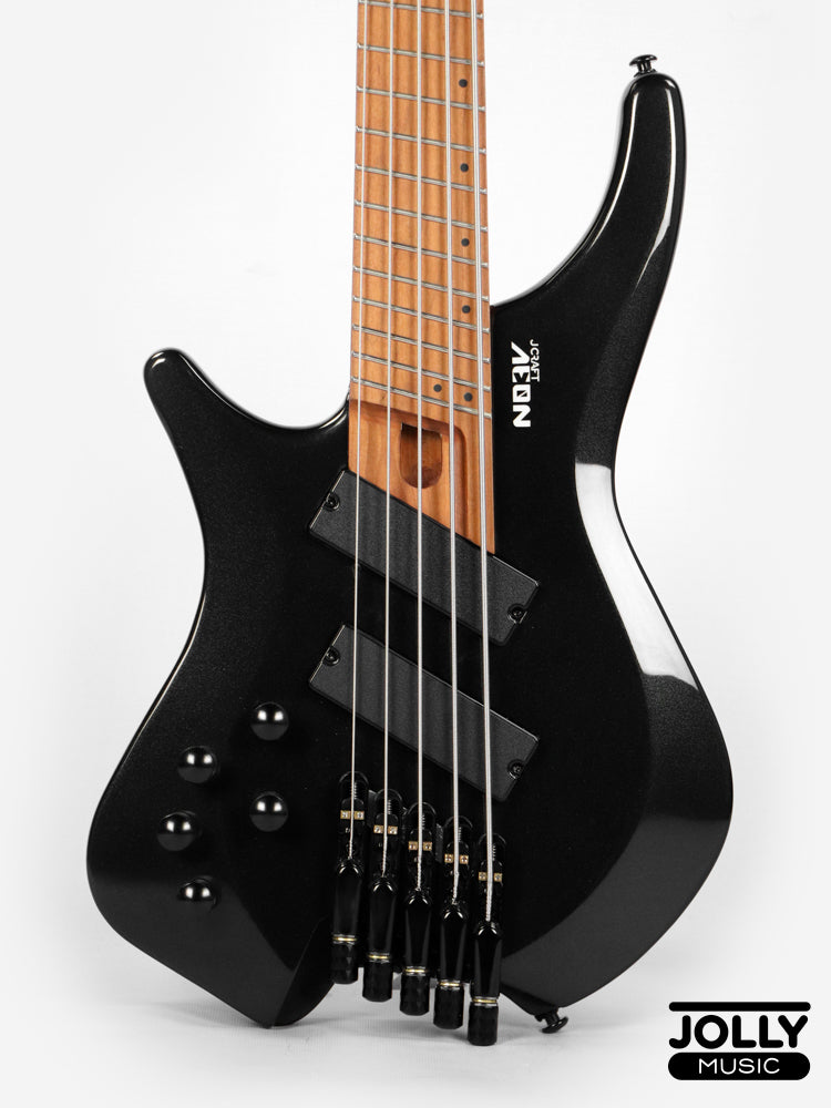 JCraft Aeon Headless LEFT HAND Bass 5-String HBM-3-5 LH - Black Metallic