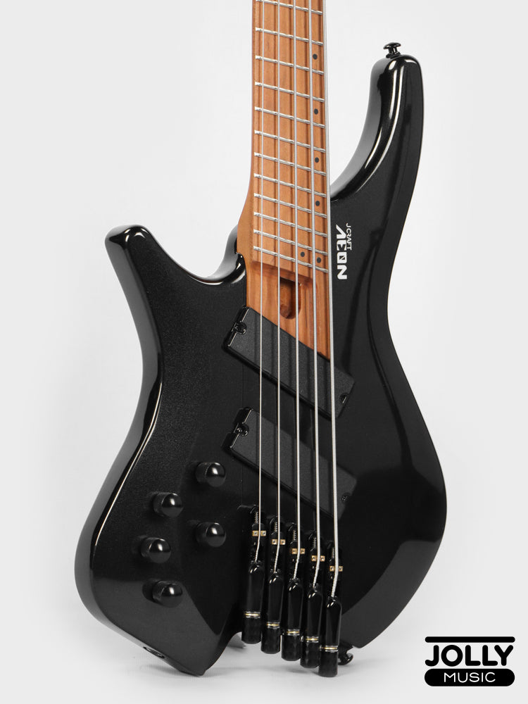 JCraft Aeon Headless LEFT HAND Bass 5-String HBM-3-5 LH - Black Metallic
