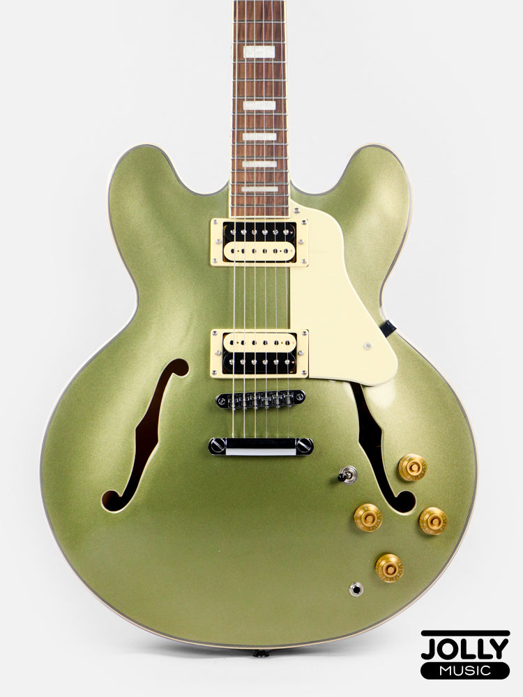 JCraft AR-3 JM Semi-Hollow Electric Guitar - Green