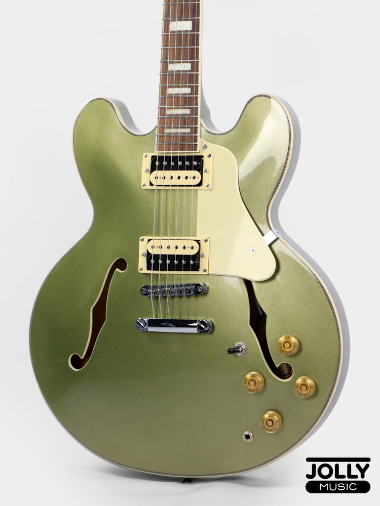 JCraft AR-3 JM Semi-Hollow Electric Guitar - Green