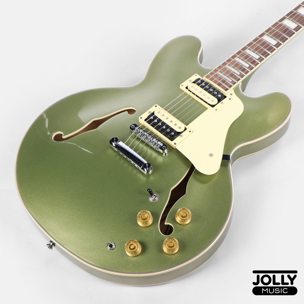 JCraft AR-3 JM Semi-Hollow Electric Guitar - Green