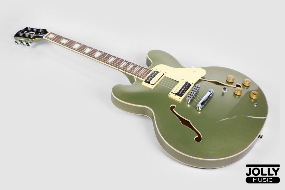 JCraft AR-3 JM Semi-Hollow Electric Guitar - Green