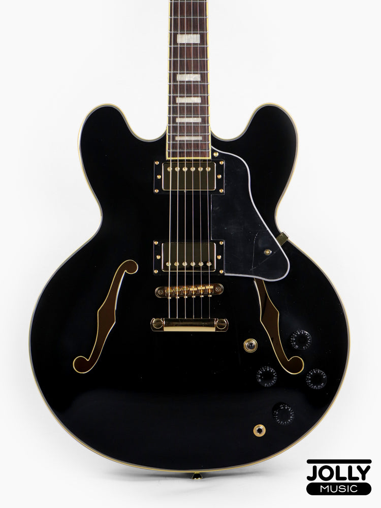 JCraft AR-3 Custom JM Semi-Hollow Electric Guitar - Tuxedo Black