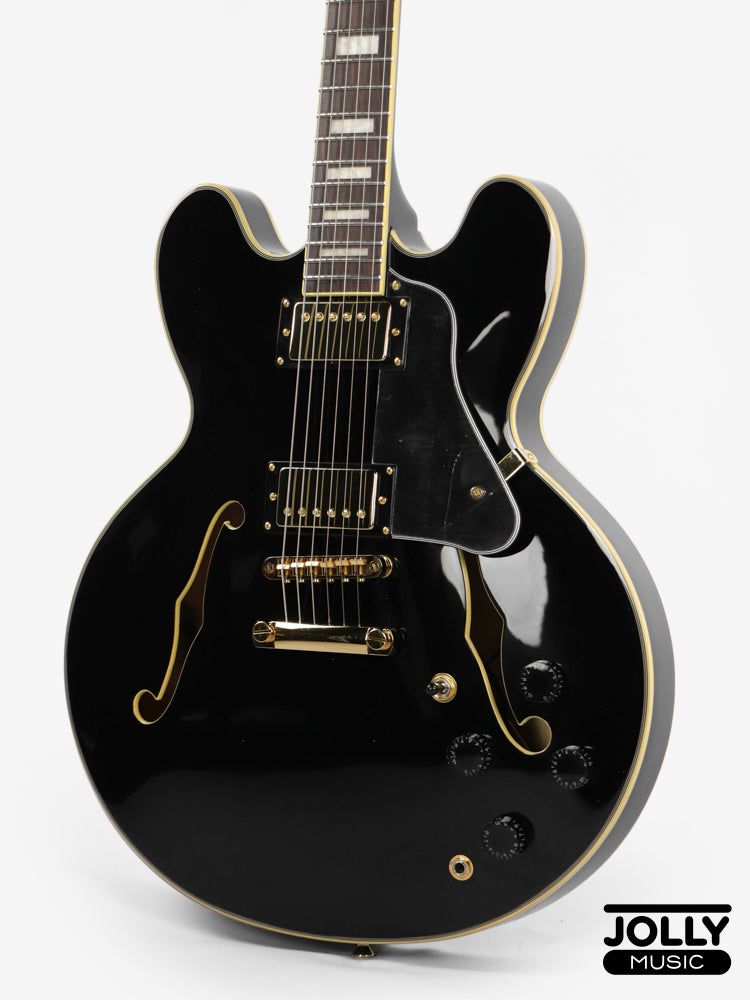 JCraft AR-3 Custom JM Semi-Hollow Electric Guitar - Tuxedo Black