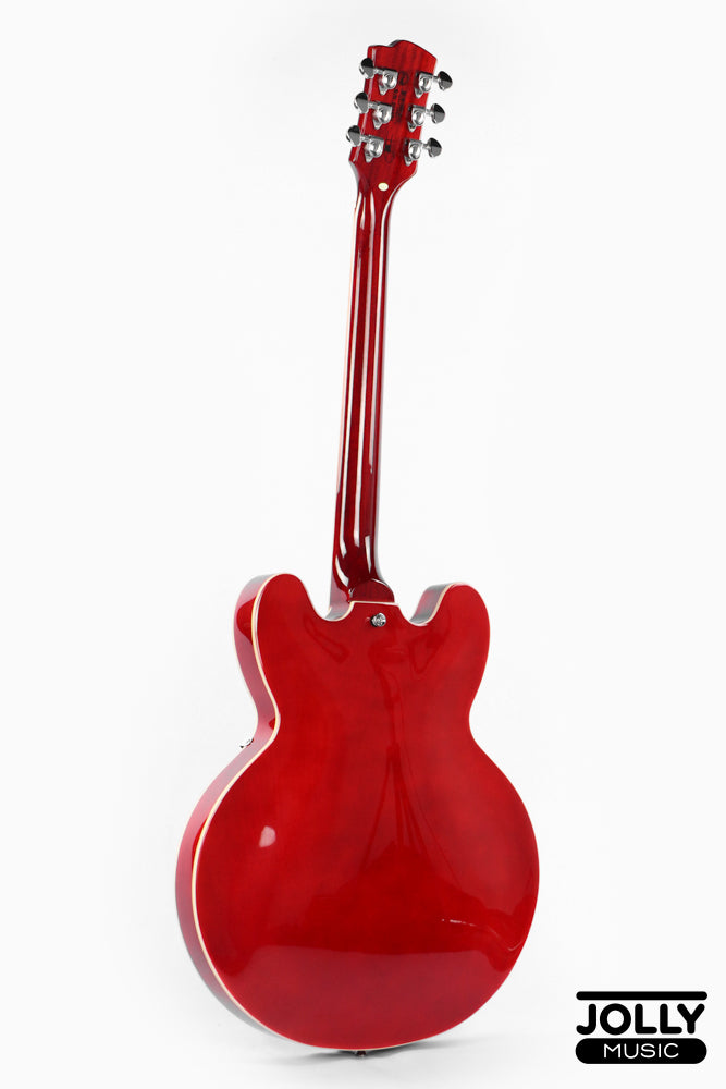 JCraft AR-3 JM Semi-Hollow Electric Guitar - Cherry