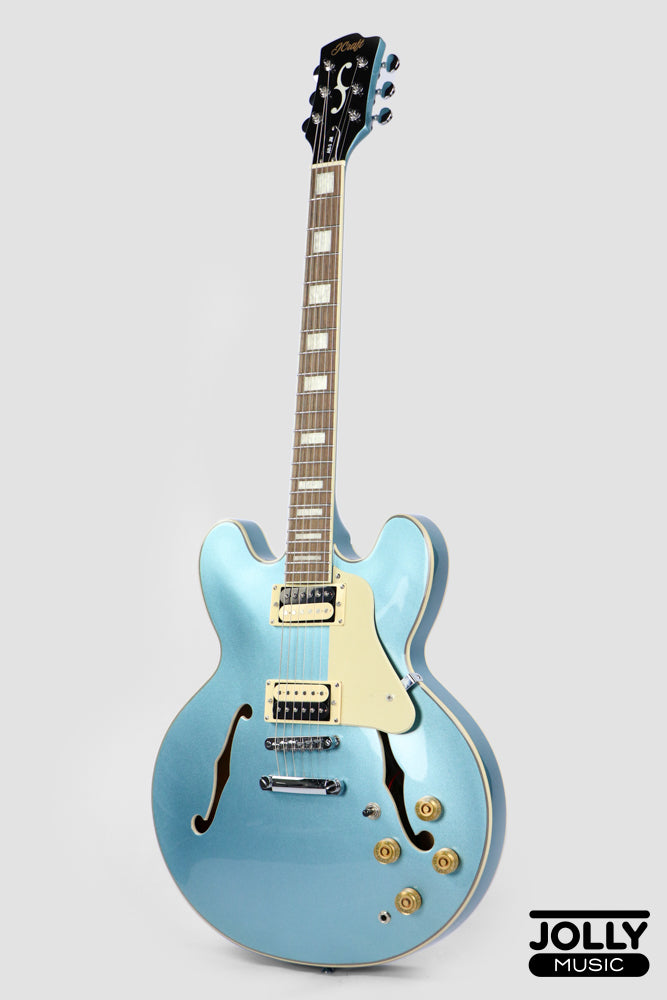 JCraft AR-3 JM Semi-Hollow Electric Guitar - Pelham Blue