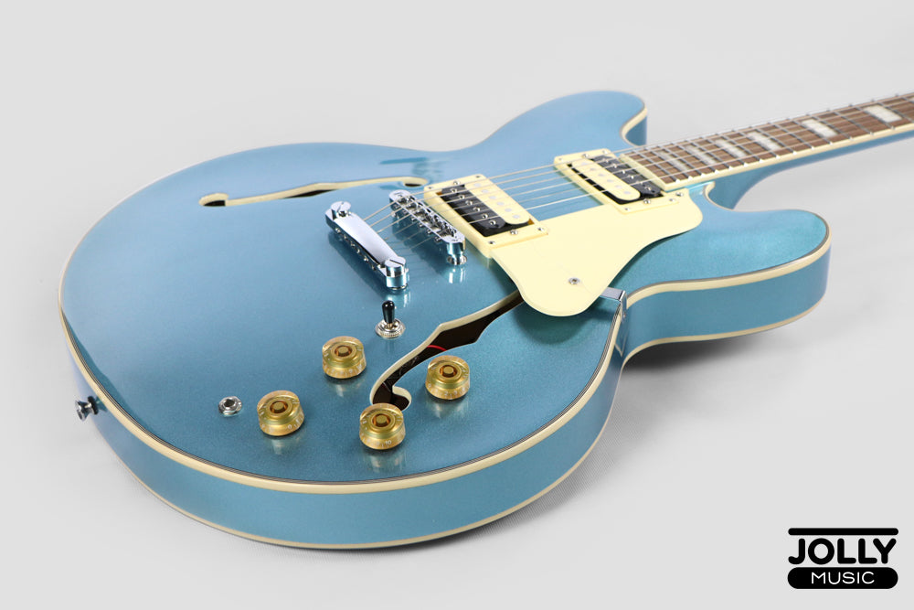 JCraft AR-3 JM Semi-Hollow Electric Guitar - Pelham Blue