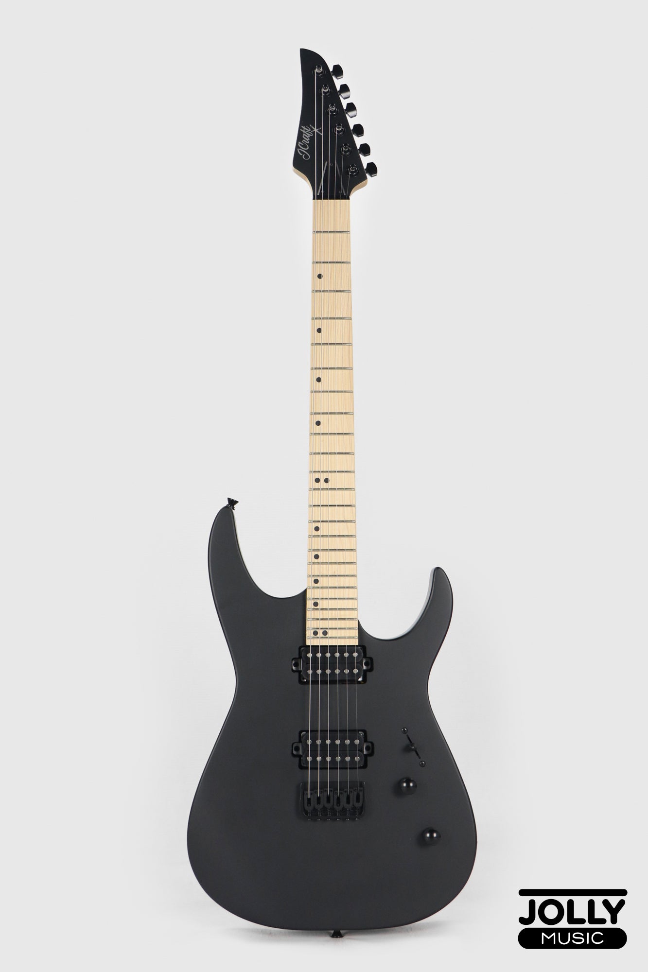 JCraft Bushido X Series BX6-1 Super S-Style Electric Guitar - Satin Black