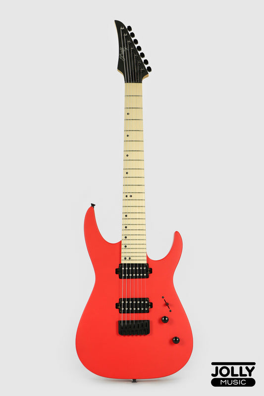 JCraft X Series Bushido BX7-1T 7-String Super S-Style Electric Guitar - Lockdown Red