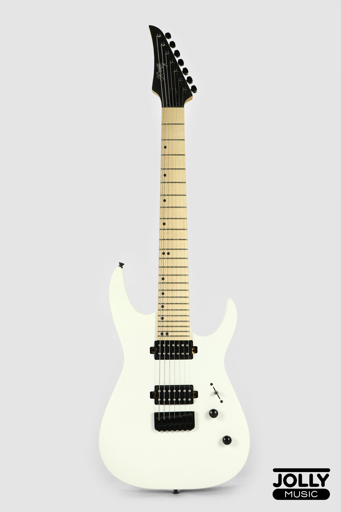 JCraft X Series Bushido BX7-1T 7-String Super S-Style Electric Guitar - Satin White