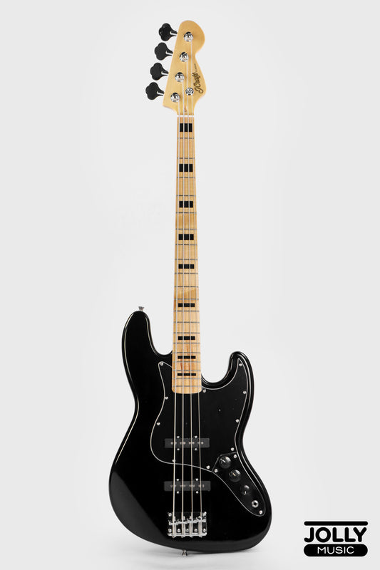 JCraft JB-1 J-Offset 4-String Bass Guitar with Gigbag - Black