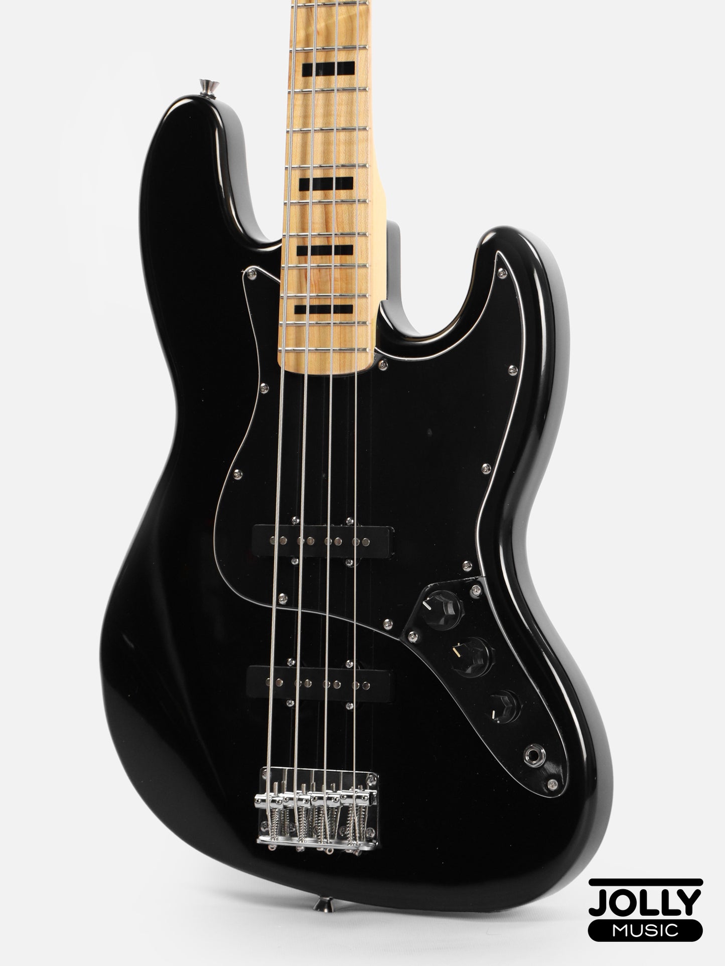 JCraft JB-1 J-Offset 4-String Bass Guitar with Gigbag - Black