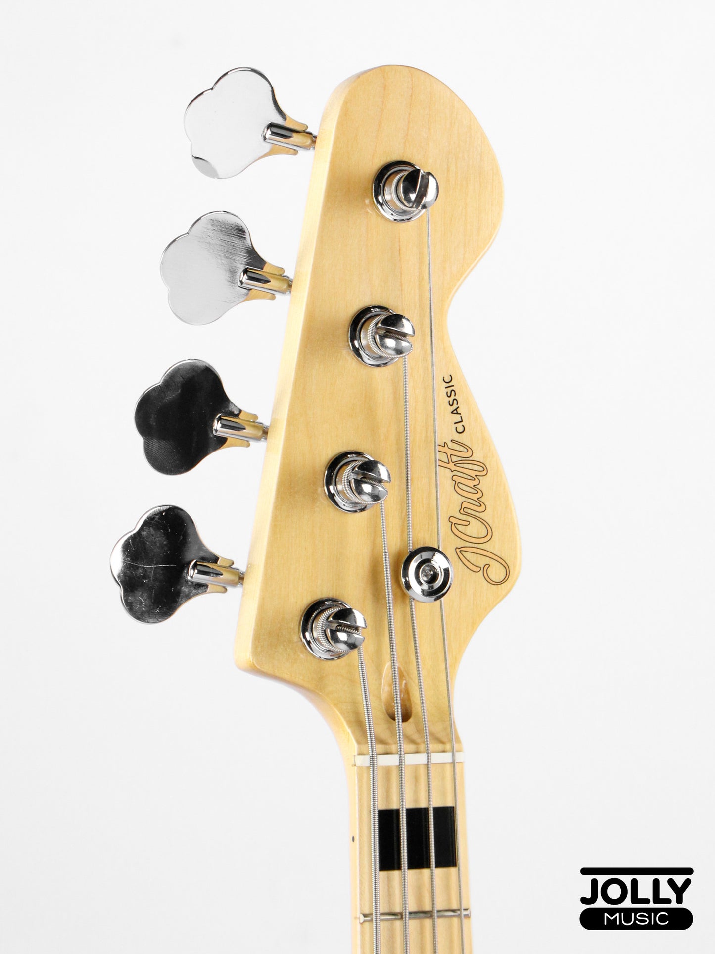 JCraft JB-1 J-Offset 4-String Bass Guitar with Gigbag - Shell Pink