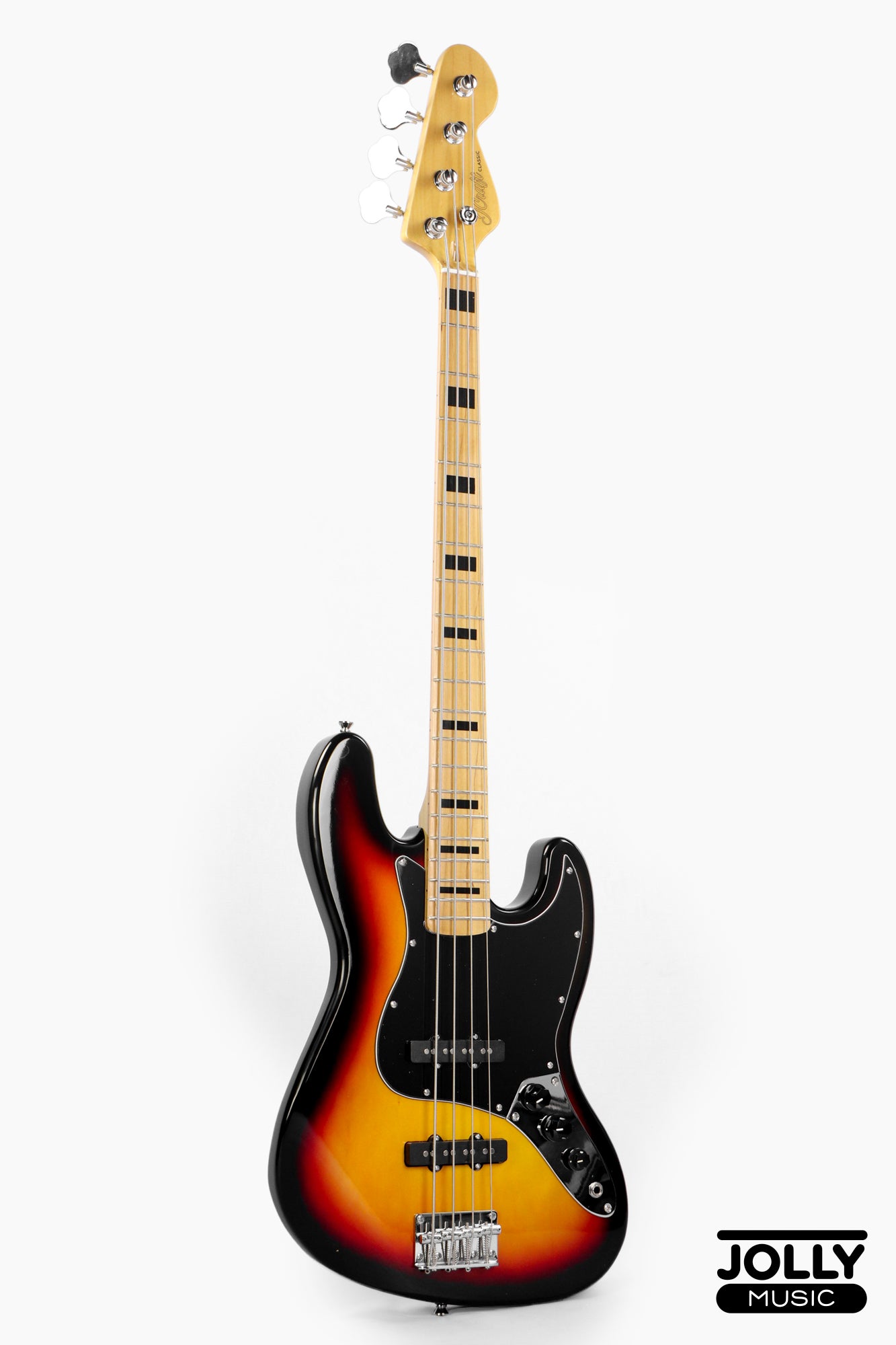 JCraft JB-1 J-Offset 4-String Bass Guitar with Gigbag - Sunburst