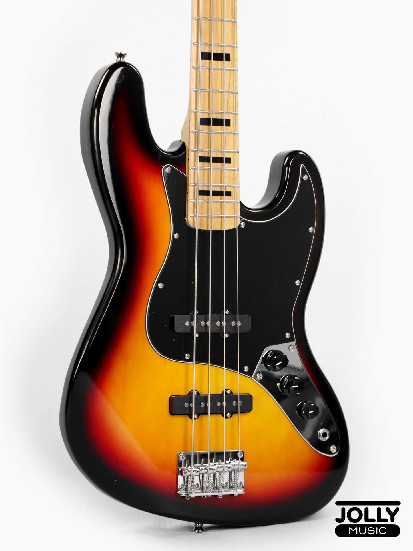 JCraft JB-1 J-Offset 4-String Bass Guitar with Gigbag - Sunburst