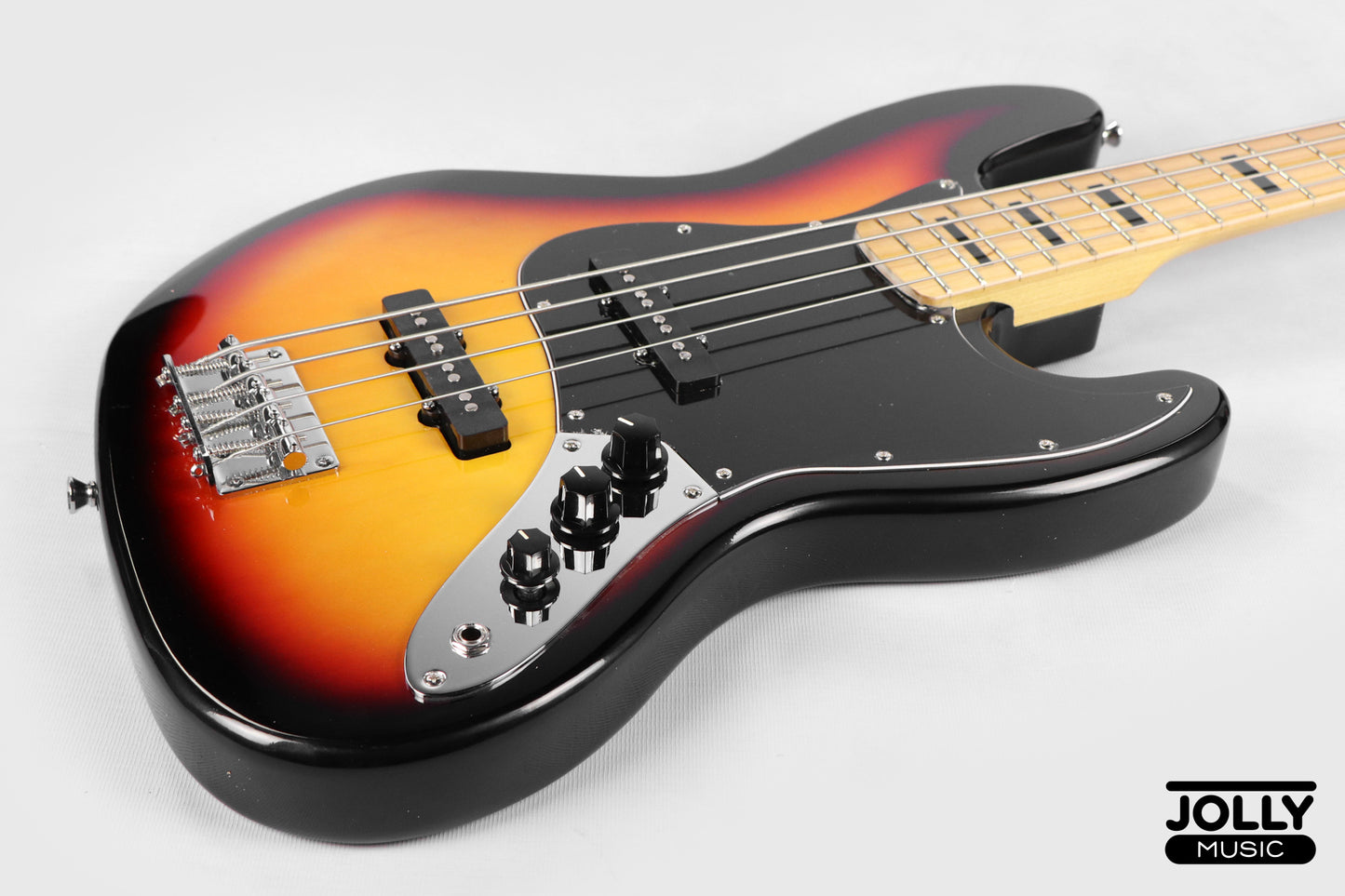 JCraft JB-1 J-Offset 4-String Bass Guitar with Gigbag - Sunburst