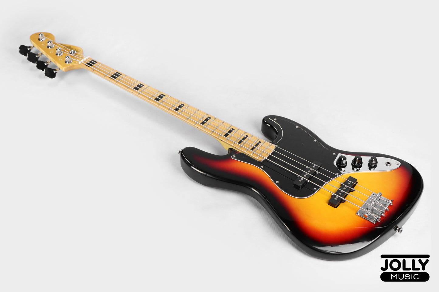 JCraft JB-1 J-Offset 4-String Bass Guitar with Gigbag - Sunburst