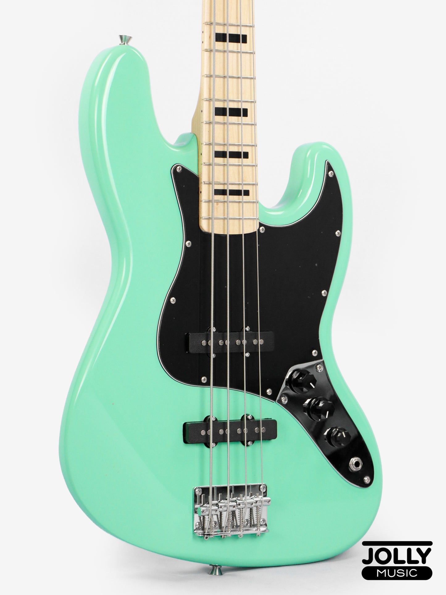 JCraft JB-1 J-Offset 4-String Bass Guitar with Gigbag - Surf Green
