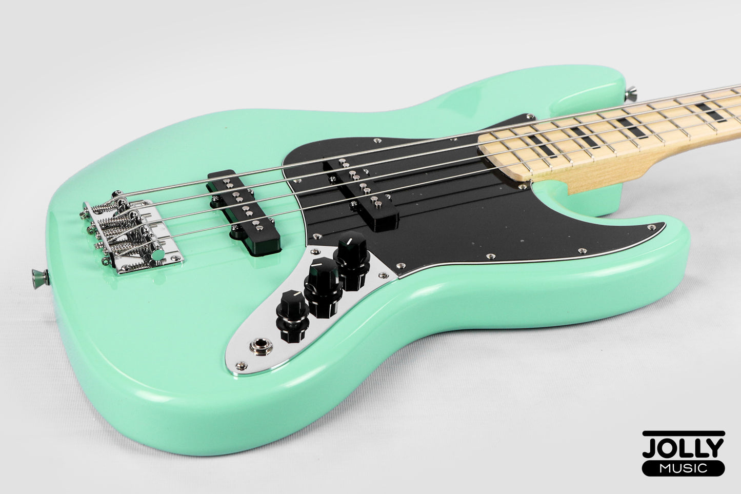 JCraft JB-1 J-Offset 4-String Bass Guitar with Gigbag - Surf Green