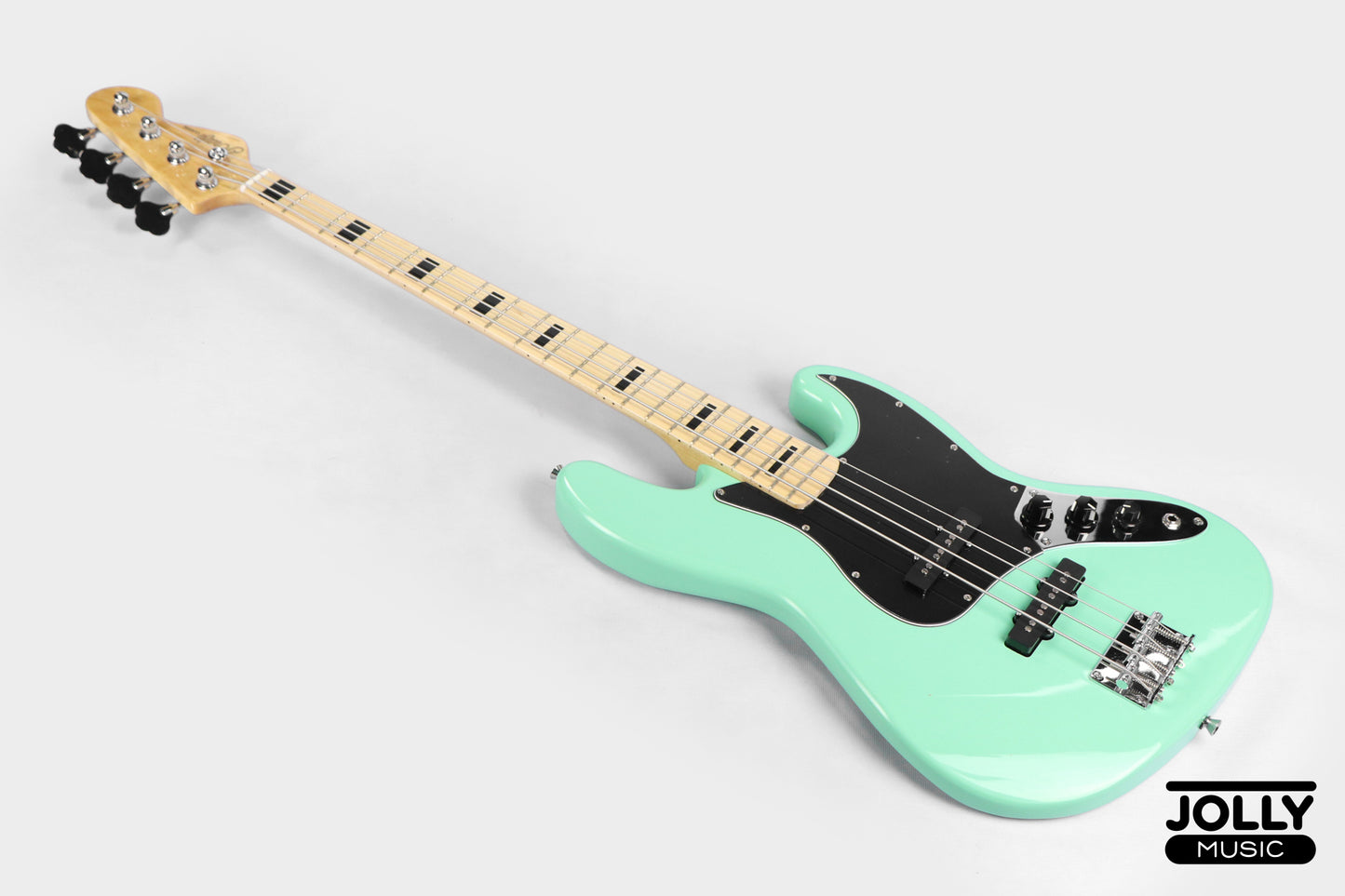 JCraft JB-1 J-Offset 4-String Bass Guitar with Gigbag - Surf Green