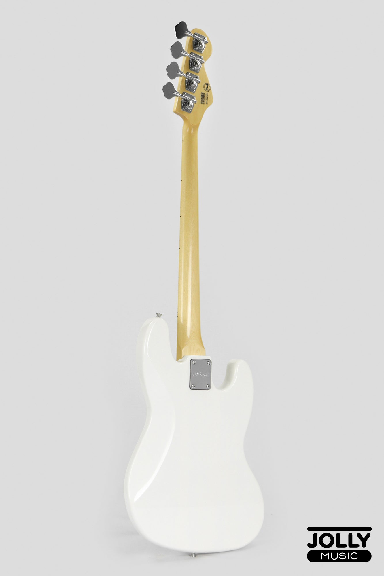 JCraft JB-1 Left Handed J-Offset 4-String Bass Guitar with Gigbag - White
