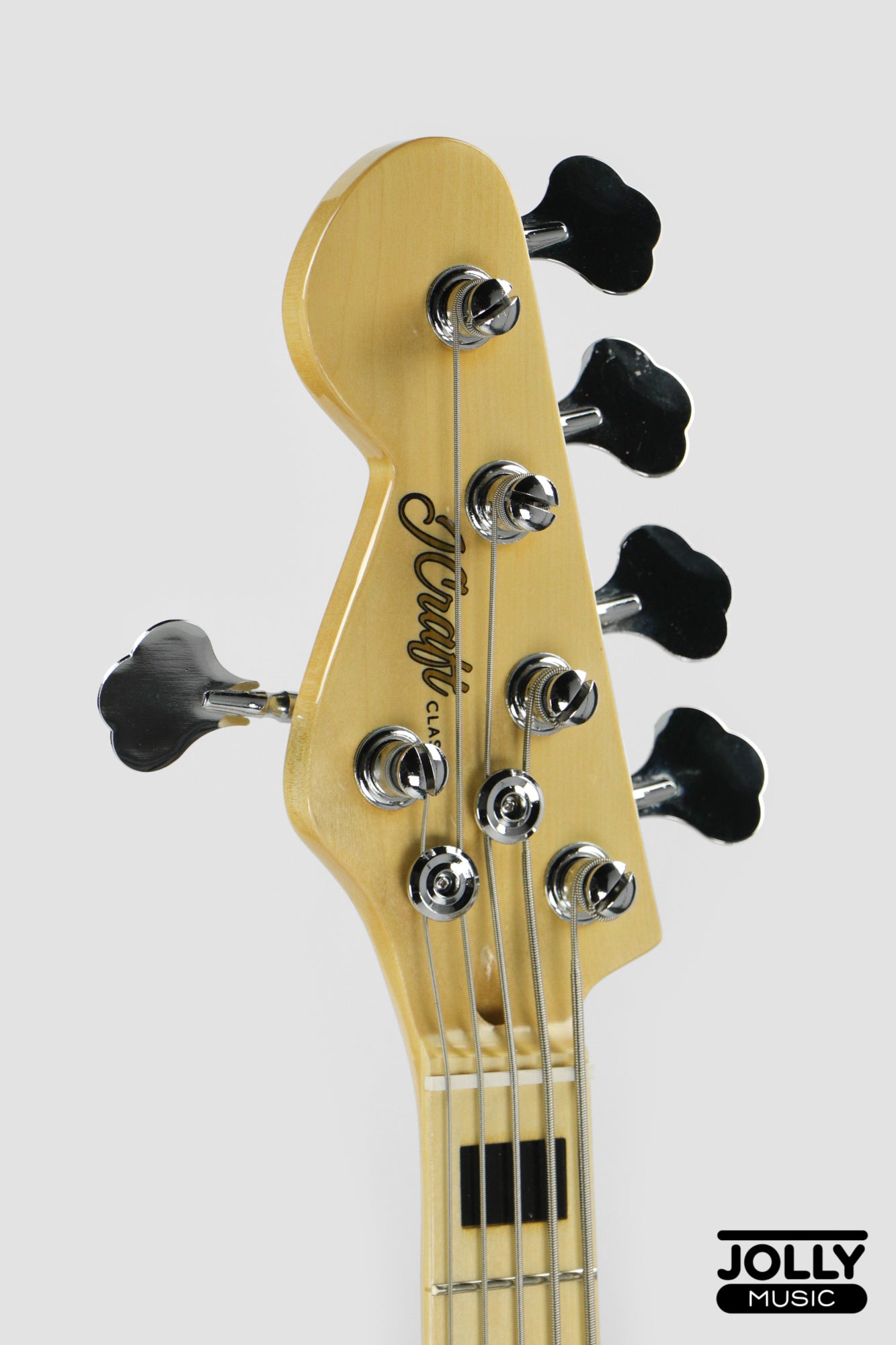 JCraft JB-1 Left Handed J-Offset 5-String Bass Guitar with Gigbag - Black